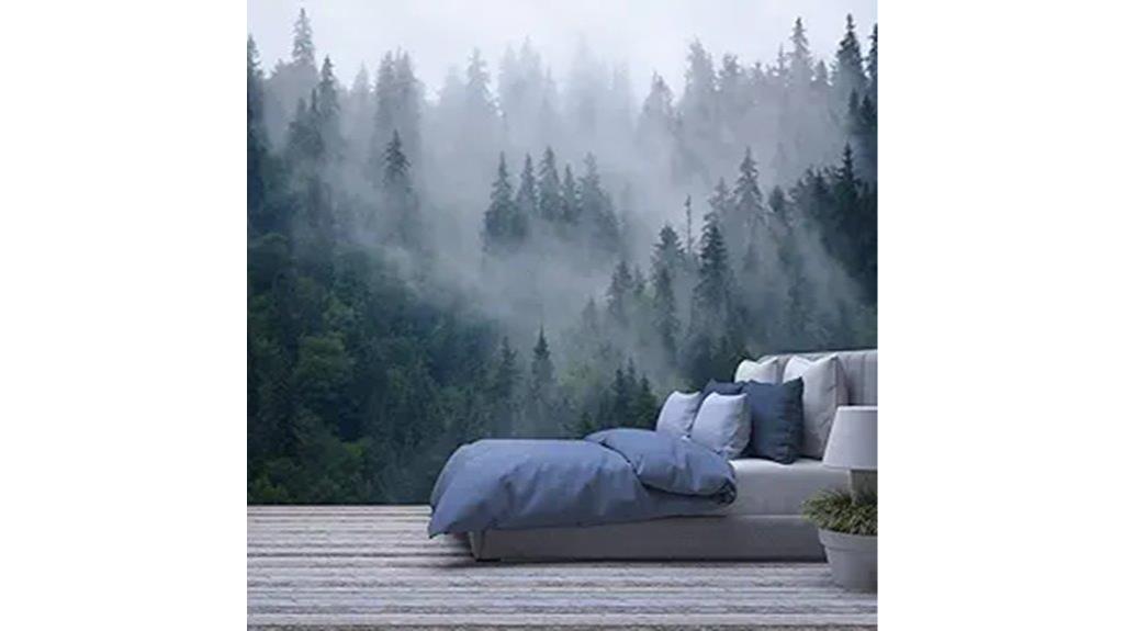 misty mountain landscape murals