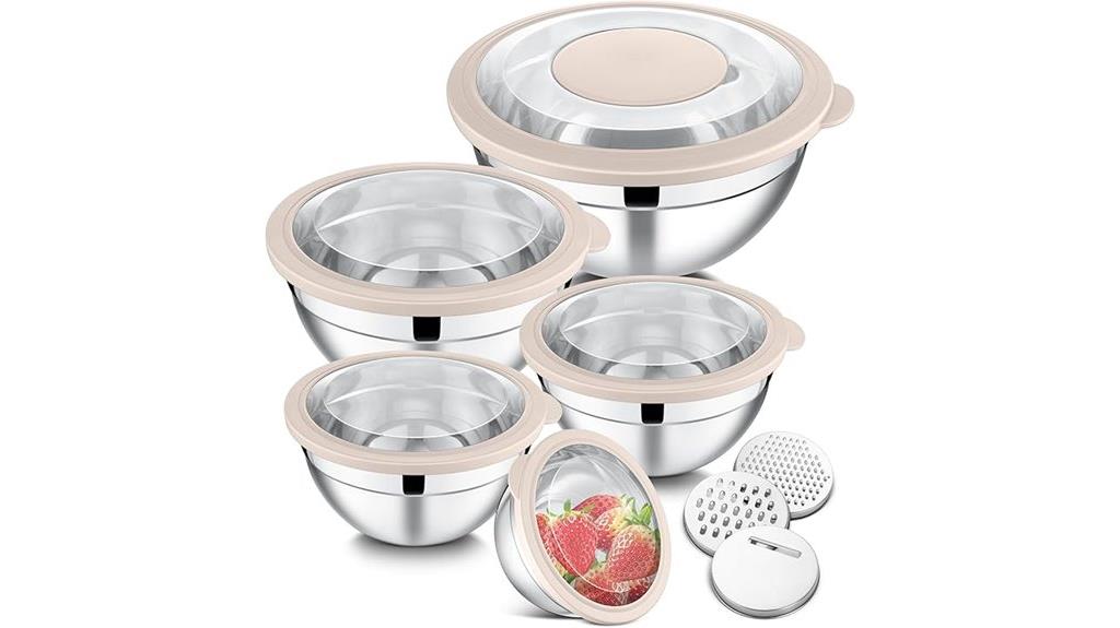 mixing bowls with graters