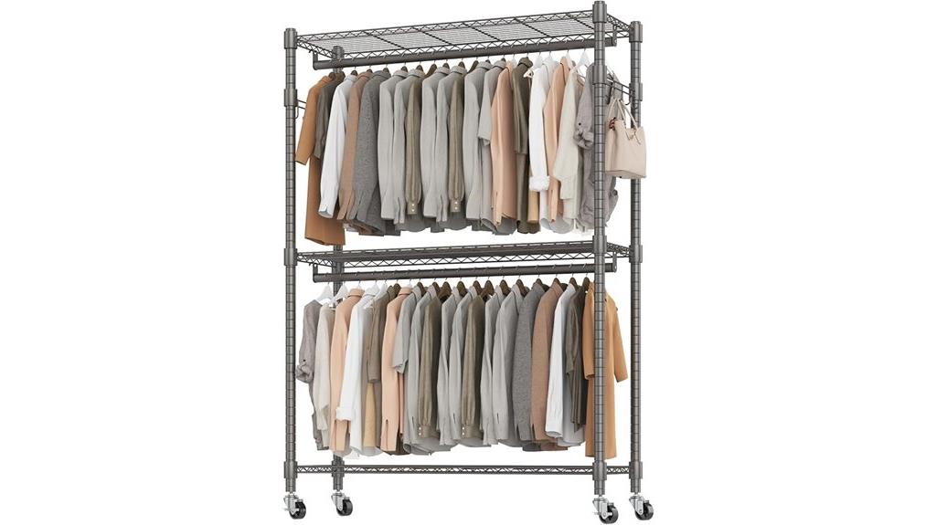 mobile heavy duty clothing rack