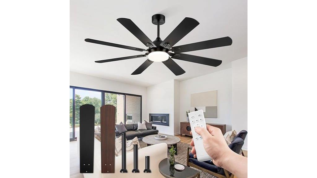 modern ceiling fan with remote