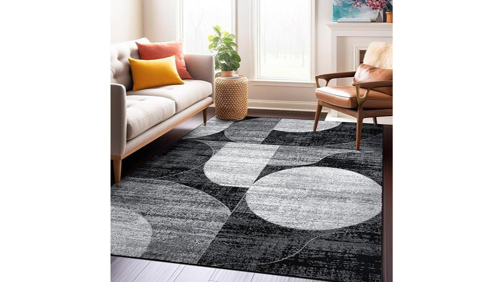 modern geometric area rug