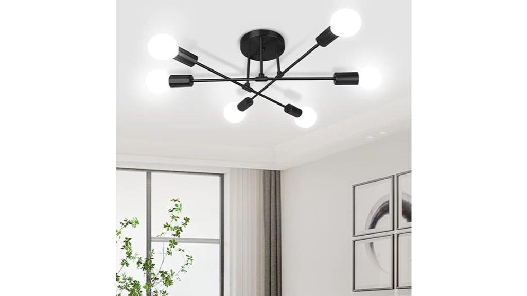 modern sputnik chandelier fixture