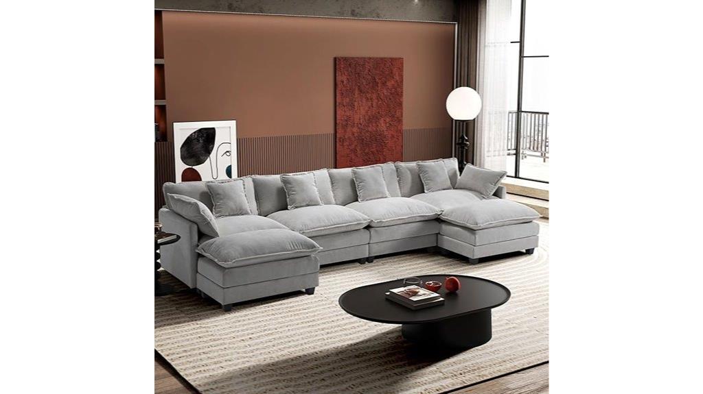 modern u shaped sofa set