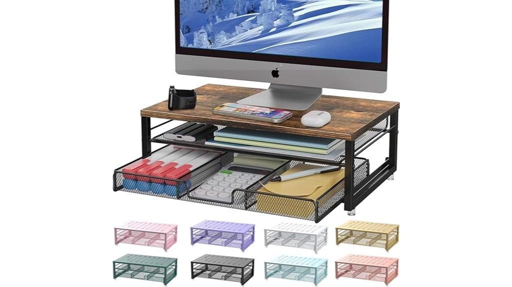 monitor stand with drawer