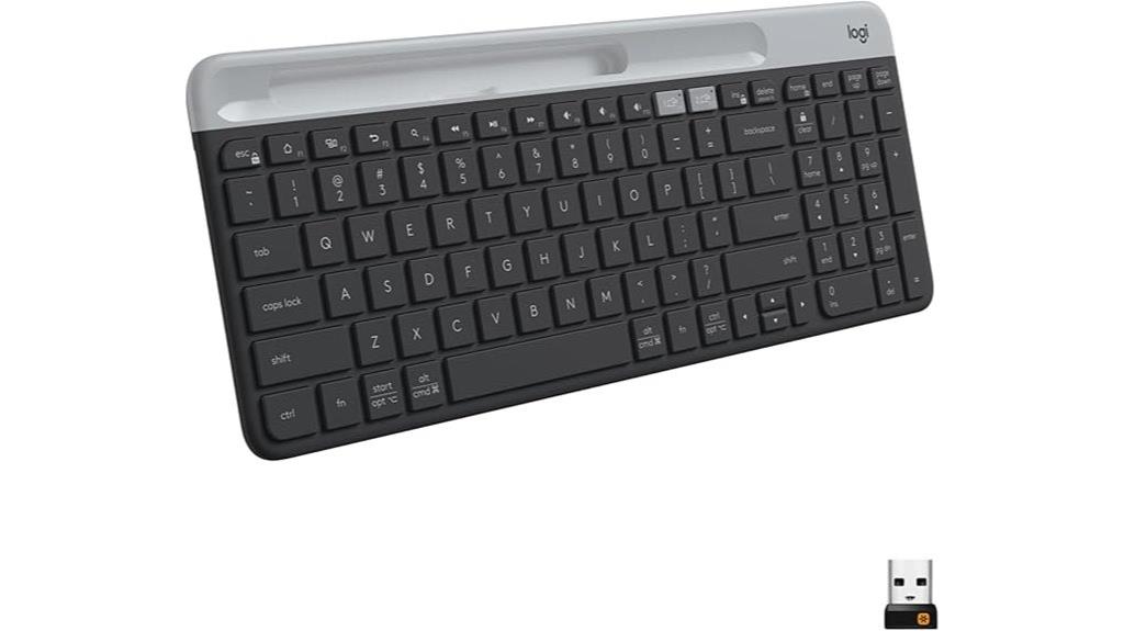 multi device slim wireless keyboard