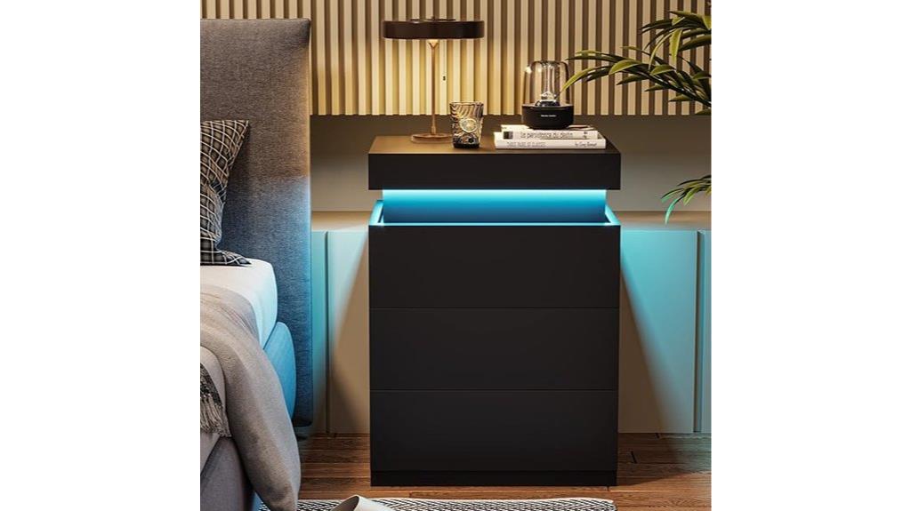 nightstand with charging station