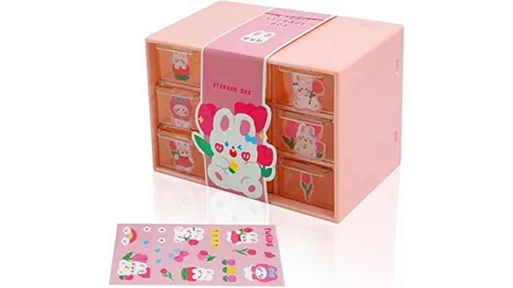 nine clear drawer organizer