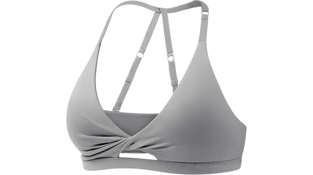 open back workout bra