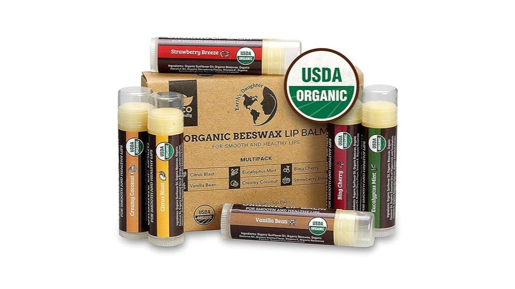 organic lip balm set