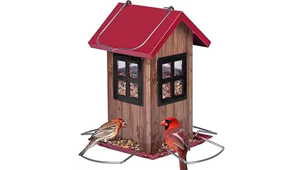 outdoor metal bird feeder
