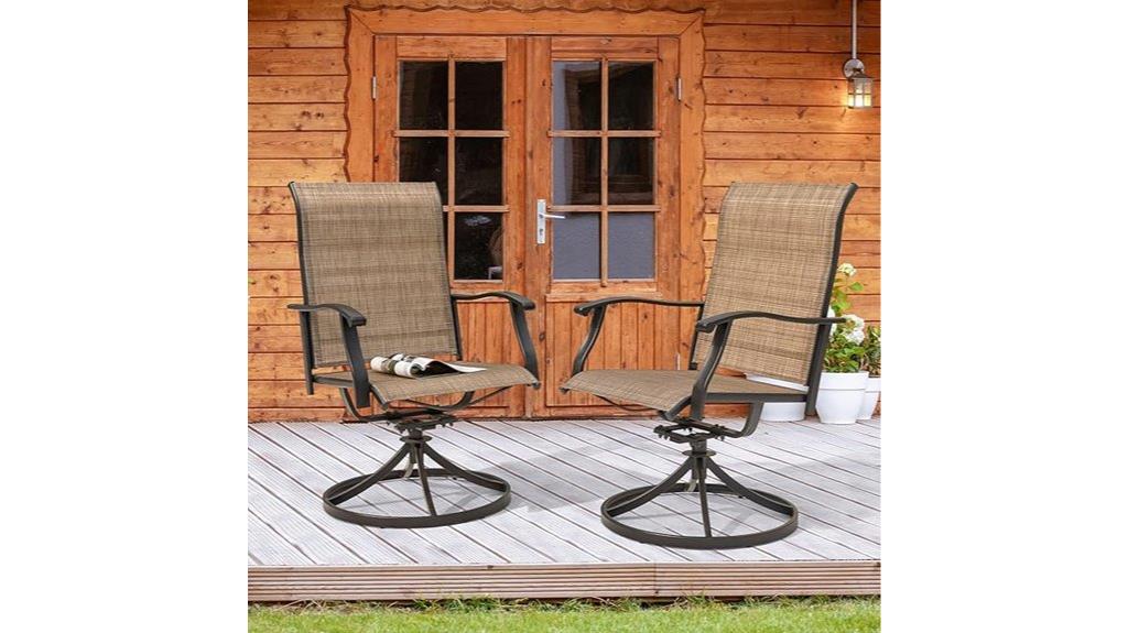outdoor swivel dining chairs