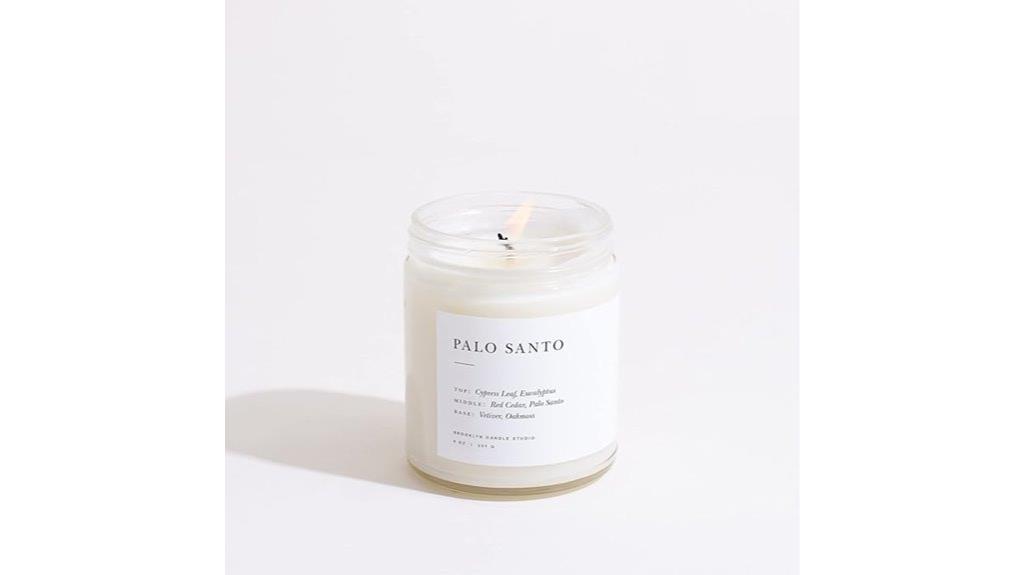 palo santo scented candle