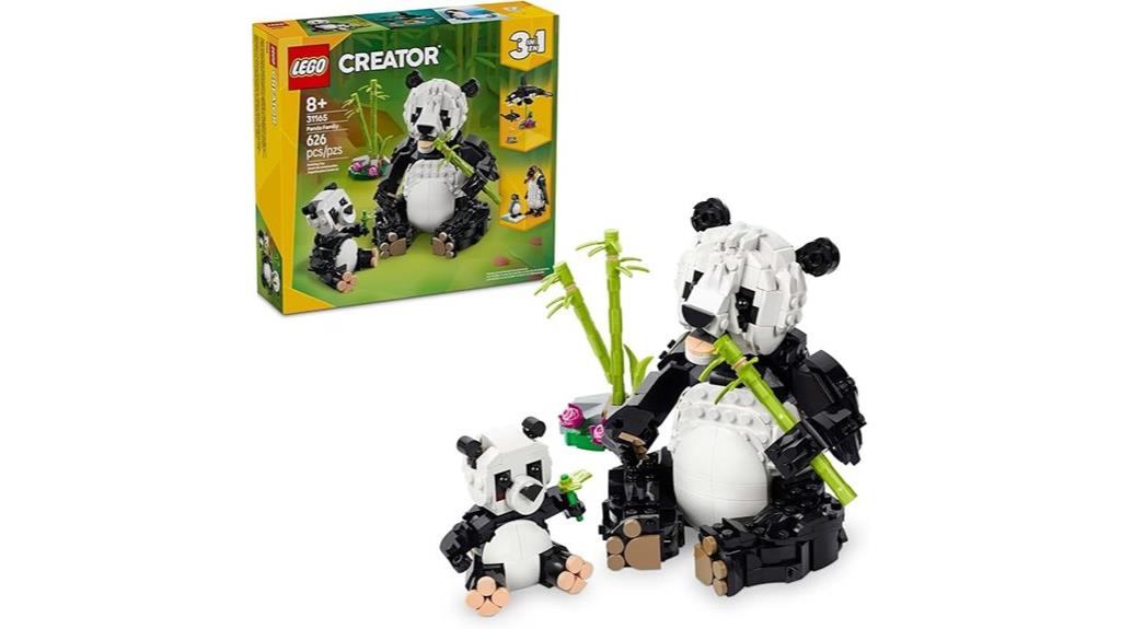 panda family building set