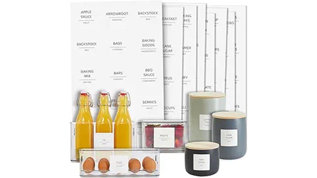 pantry organization labels set