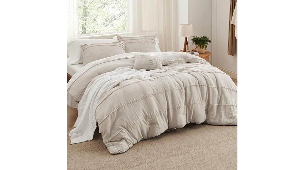 pinch pleat queen bedding