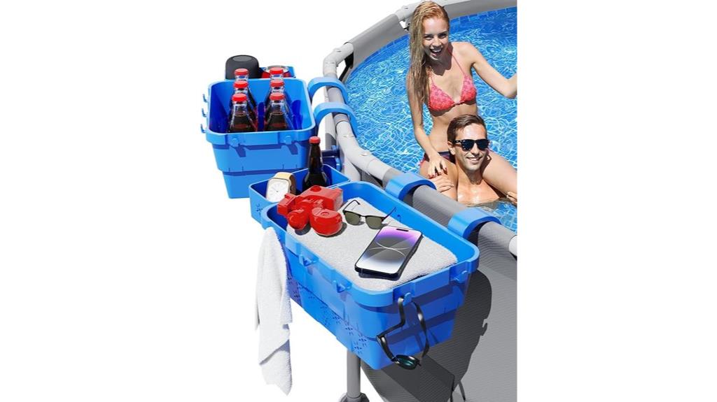 poolside storage with hooks