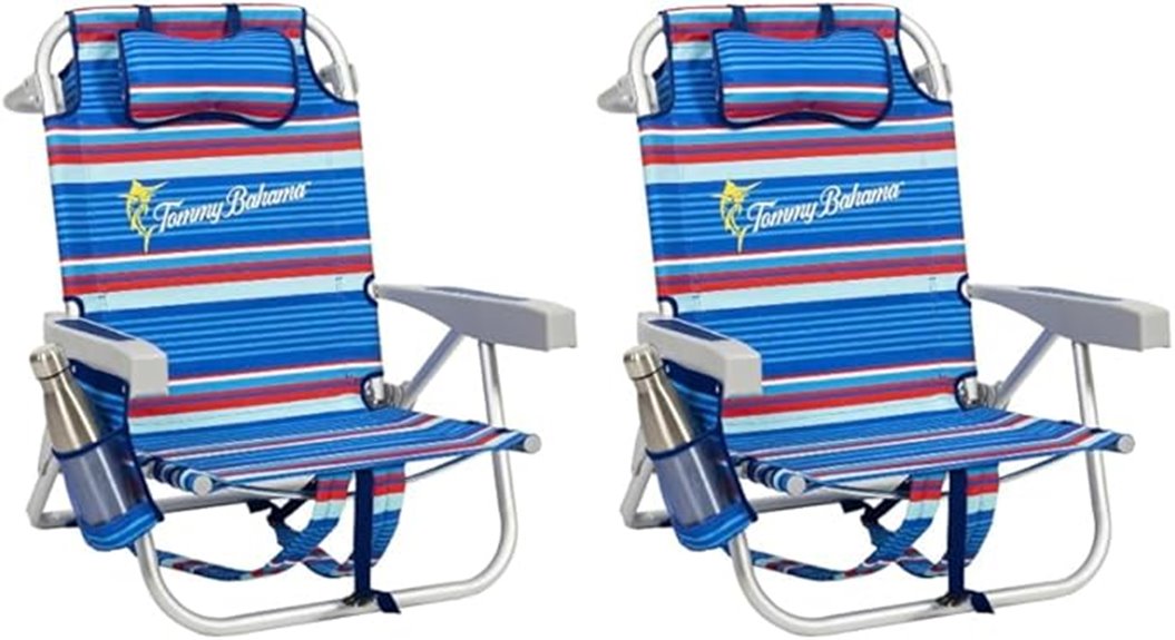 portable beach chairs set