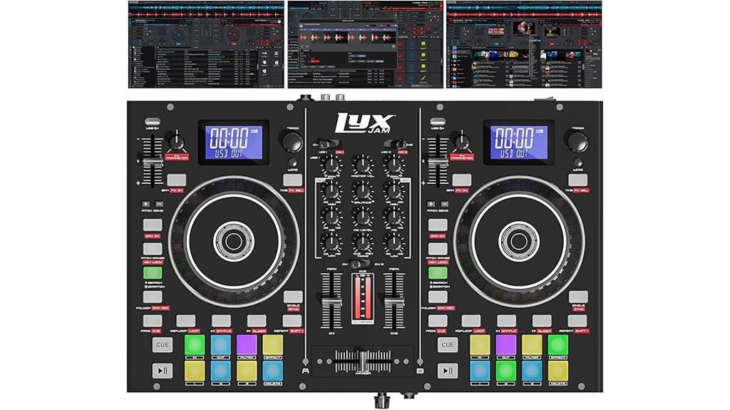 portable dj controller display