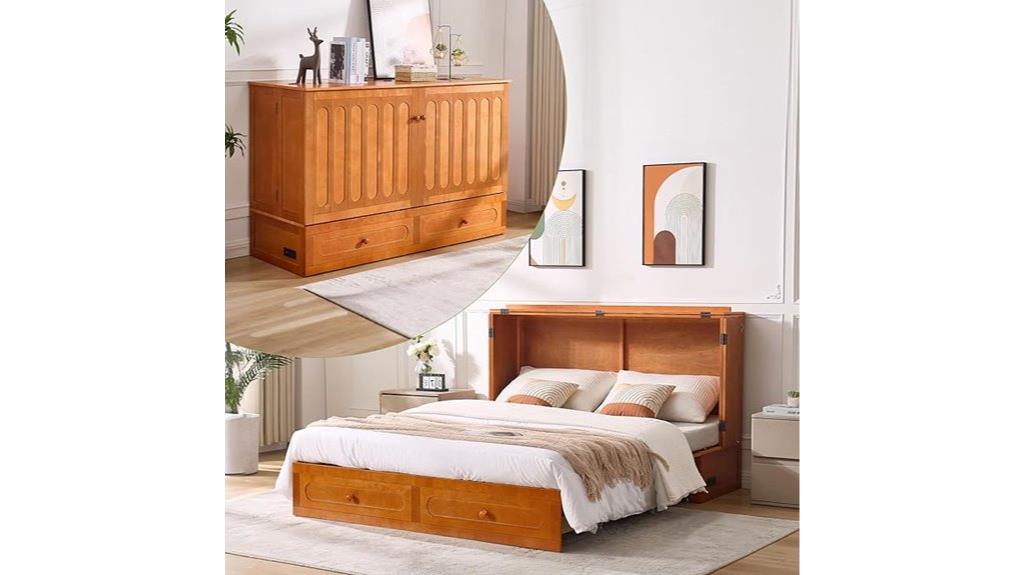 queen murphy bed features