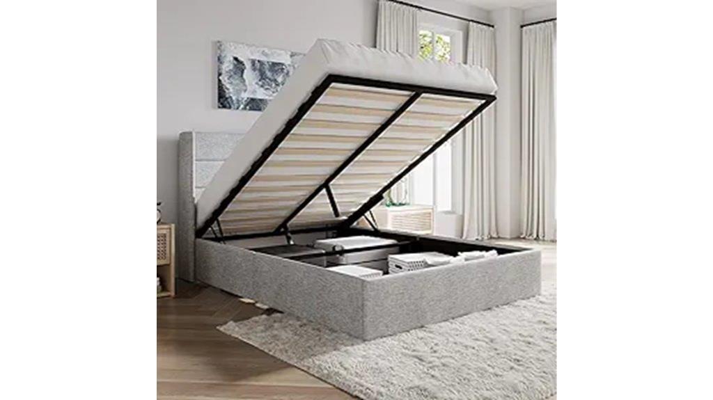 queen size storage bed