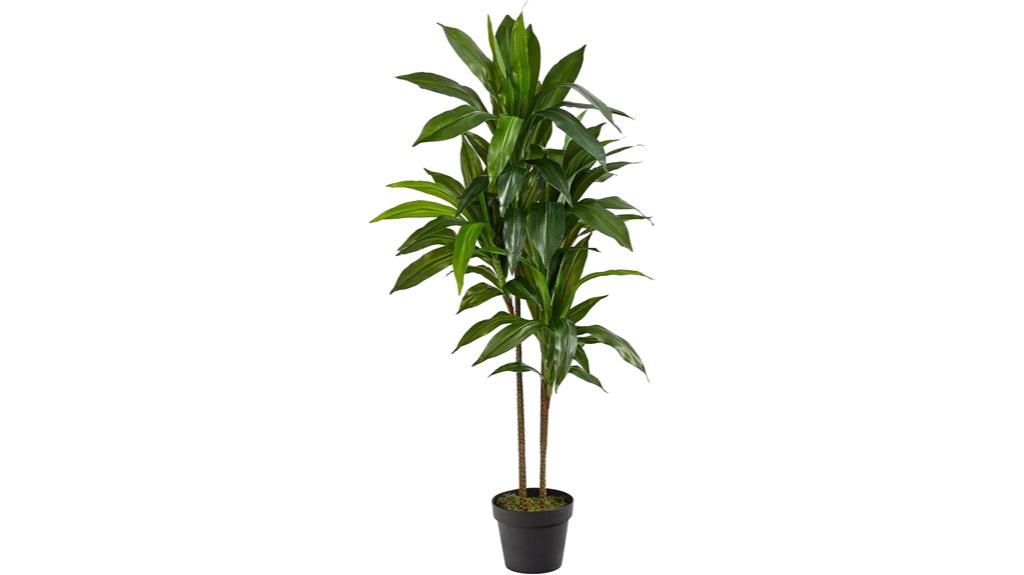 realistic green silk plant