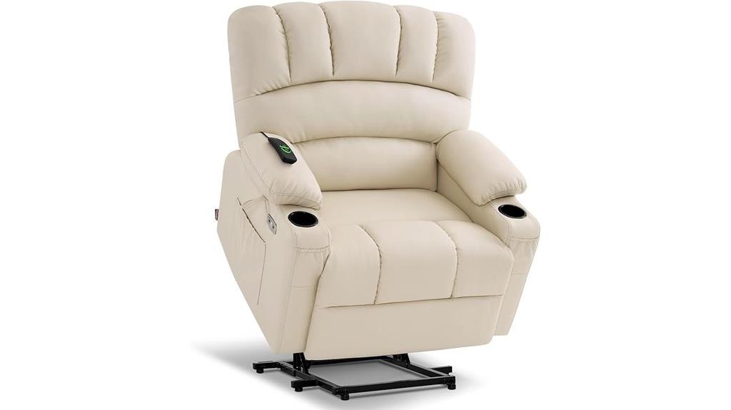 recliner with massage feature