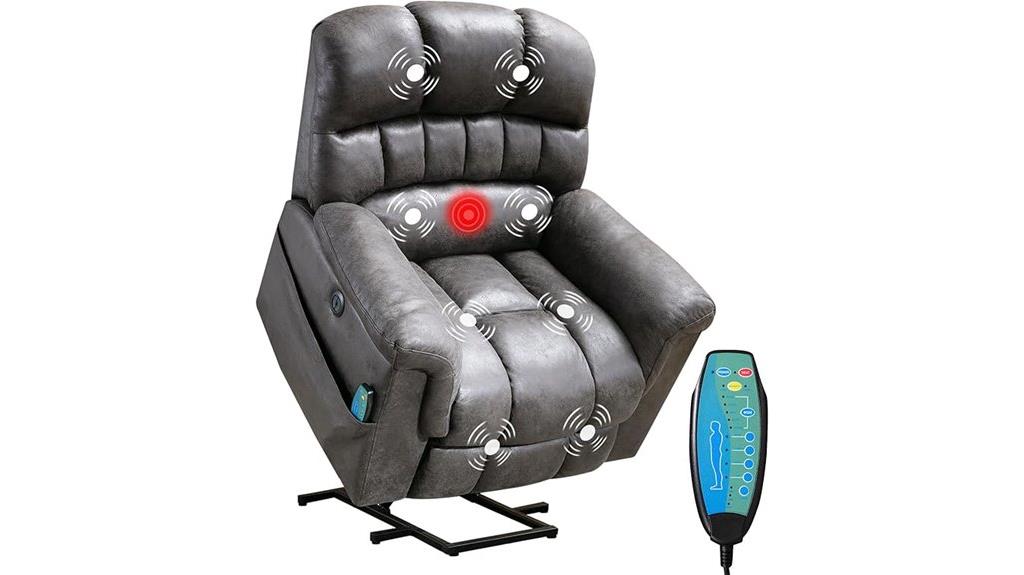 recliner with massage features