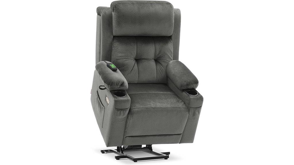 recliner with massage features