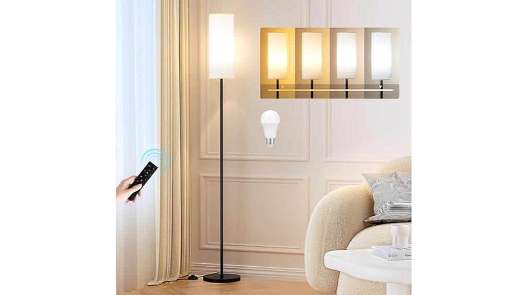 remote controlled modern floor lamp