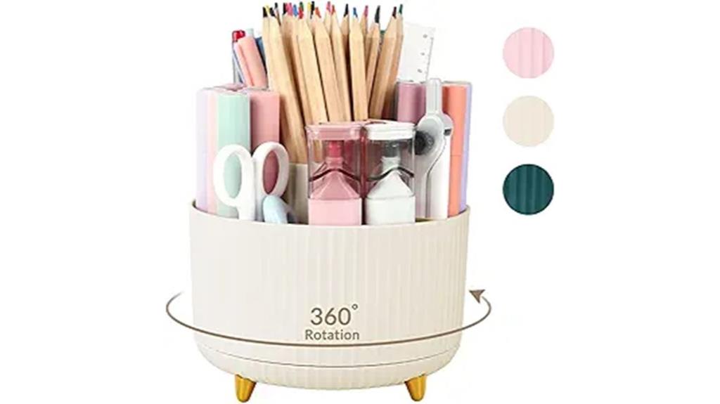 rotating desk organizer solution