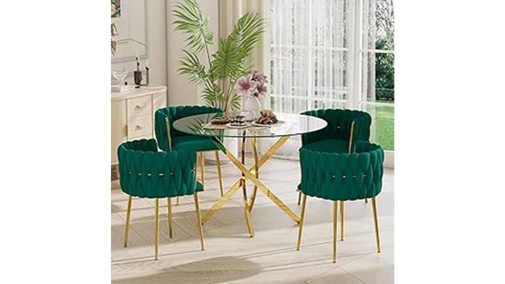 round glass dining table