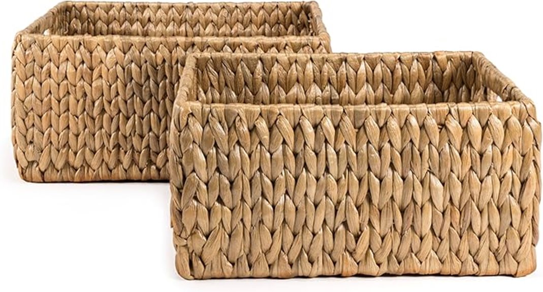 rustic hand woven nesting baskets