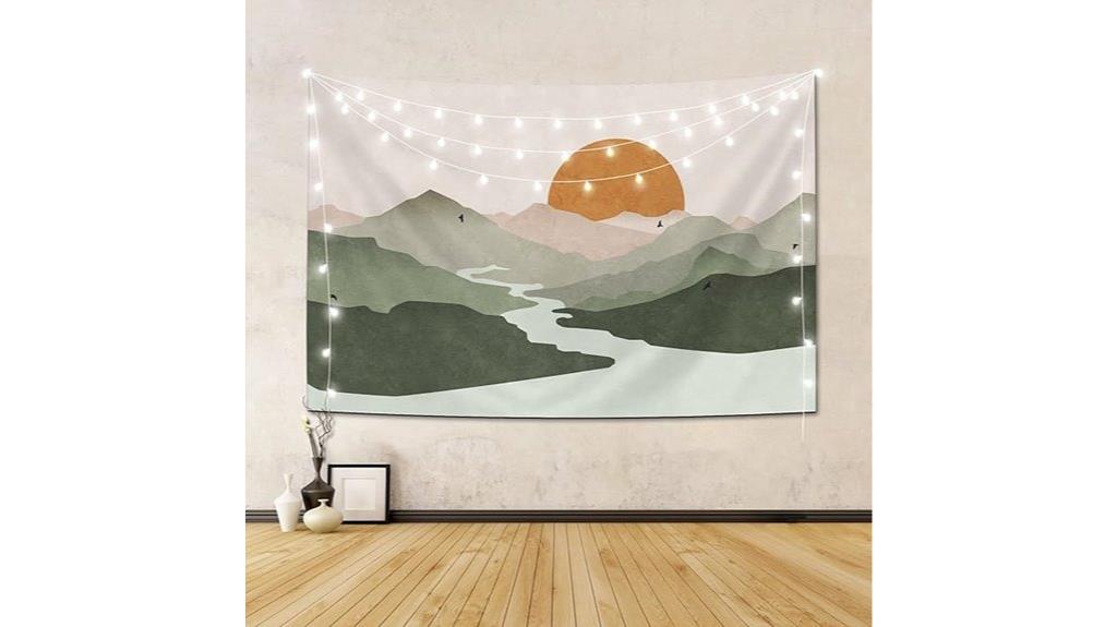 sage green boho tapestry