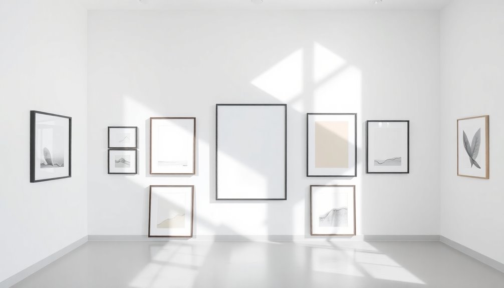selecting minimalist art frames