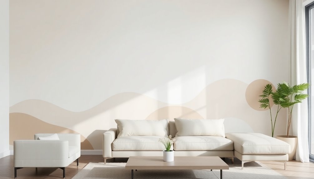 selecting minimalist mural elements