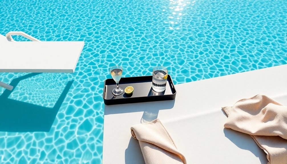 selecting minimalist pool accessories