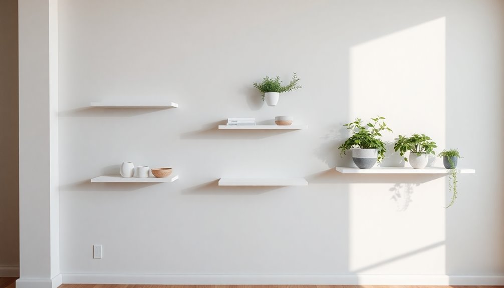 selecting minimalist wall shelves