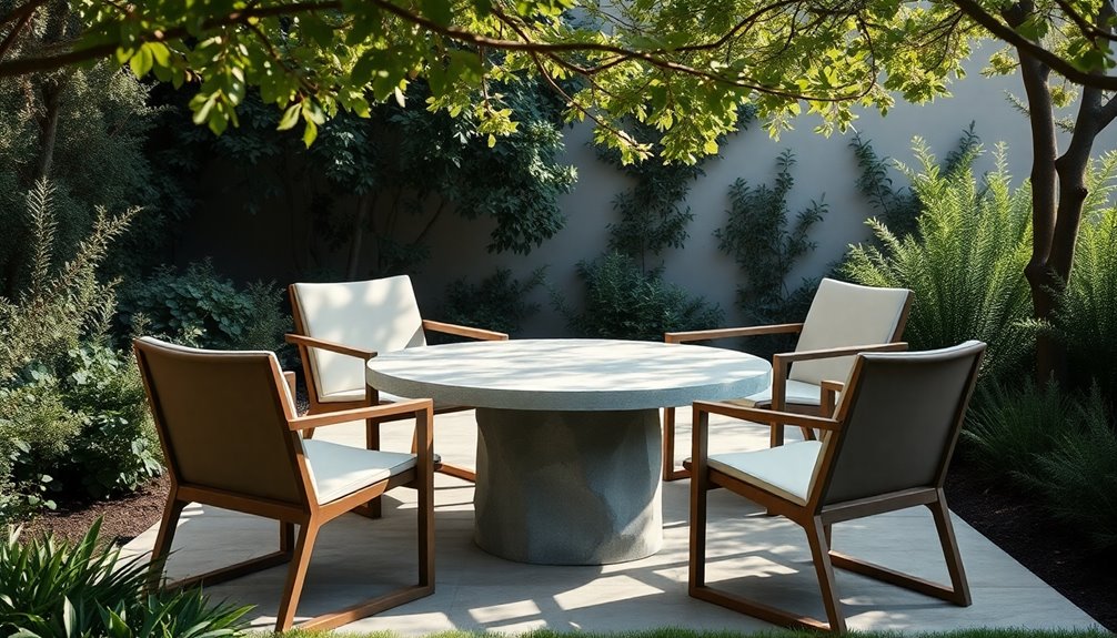 selecting simple outdoor seating