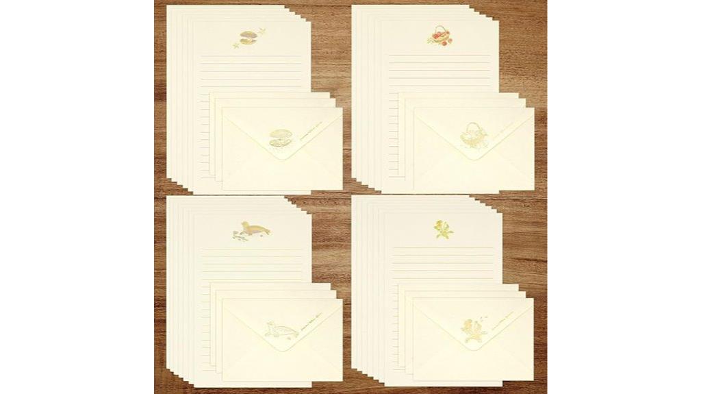 shell sea star stationery set