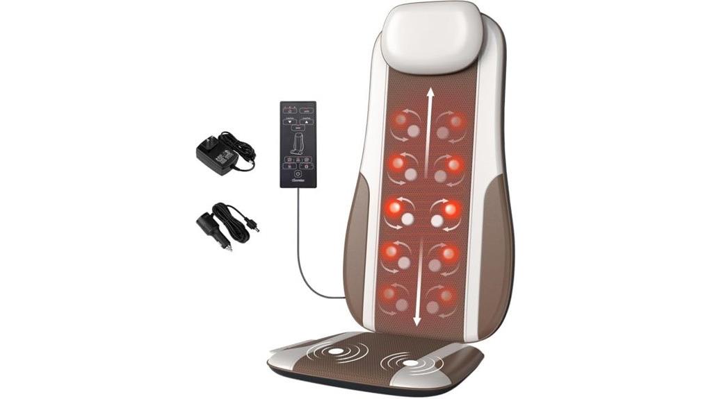 shiatsu massager with heat