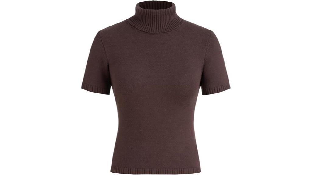 short sleeve turtleneck sweater