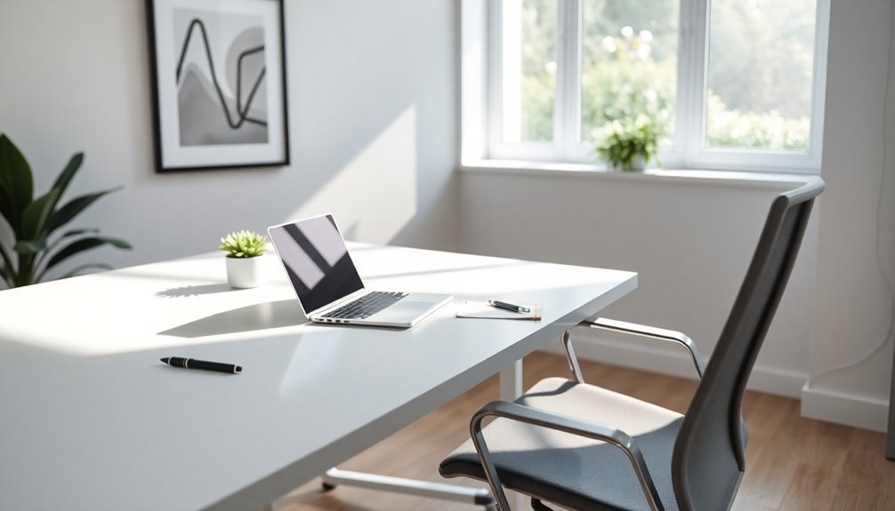 sleek simple workspace aesthetics