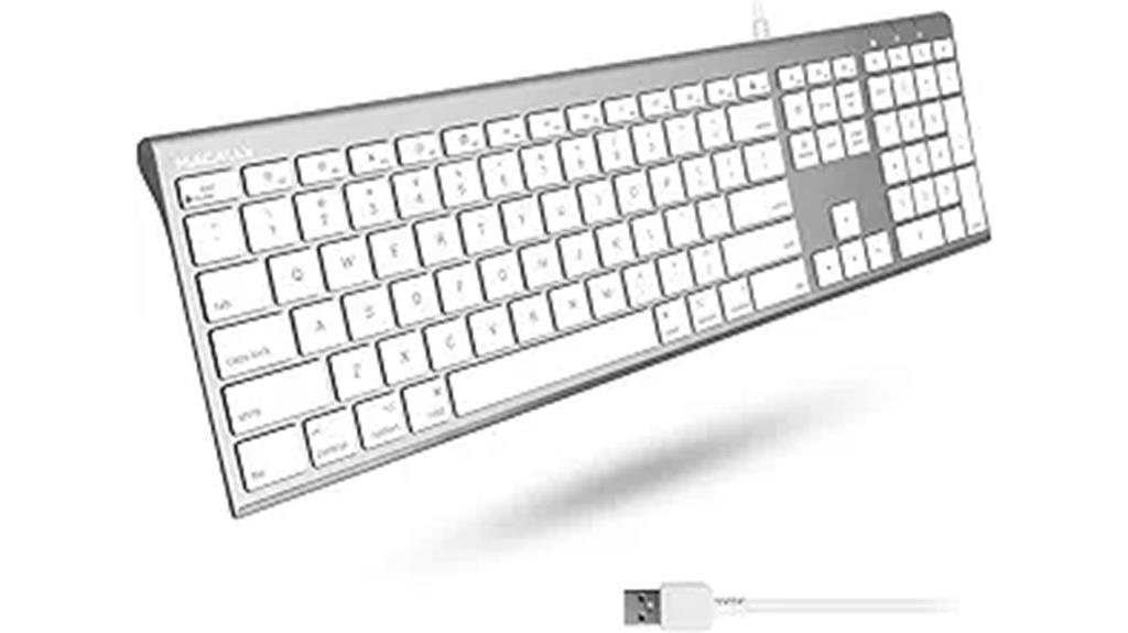 sleek wired computer keyboard