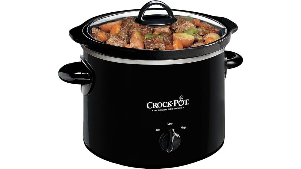 small black slow cooker