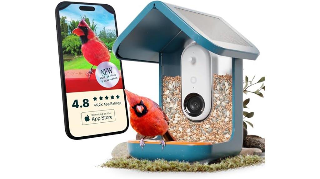smart solar bird feeder
