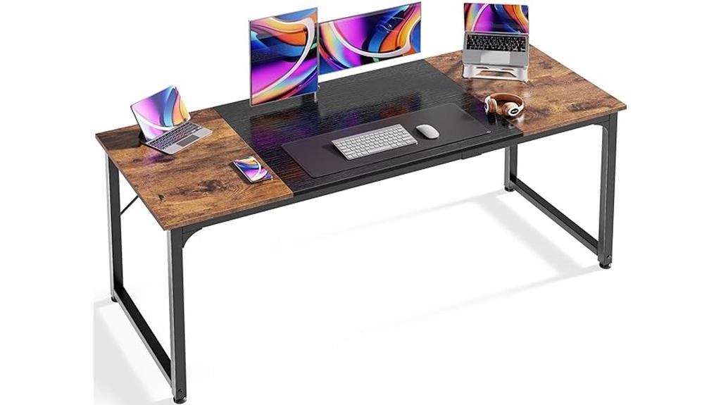 spacious home office desk