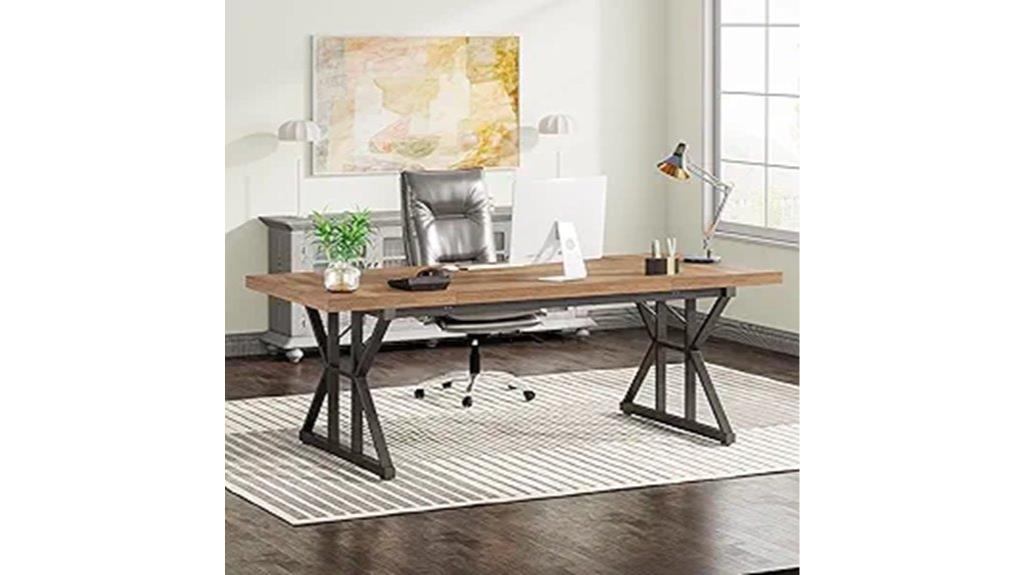 spacious home office desk