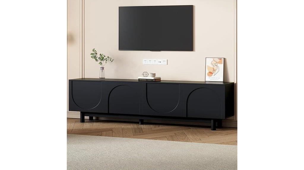 spacious tv stand design
