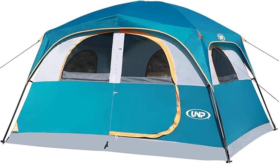 spacious waterproof camping tent