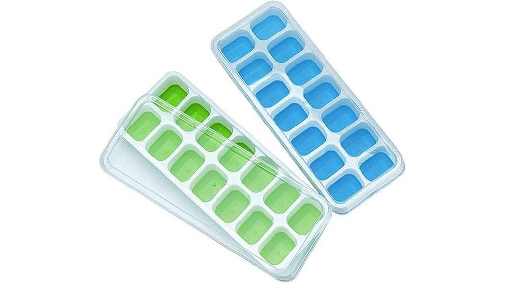 spill resistant silicone ice trays